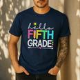 Hello Fifth Grade Teacher Student 5th Grade Back To School Men's Casual T-Shirt Navy Hello Fifth Grade Teacher Student 5th Grade Back To School Men's Casual T-Shirt Navy