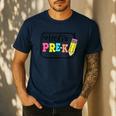 Hello Pre-K Team Preschool Teacher Kids Back To School Men's Casual T-Shirt Navy
