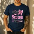 Hello Second Grade First Day Of School Coquette Teacher Girl Men's Casual T-Shirt Navy Hello Second Grade First Day Of School Coquette Teacher Girl Men's Casual T-Shirt Navy