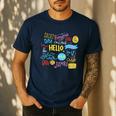 Hello Word In Different Languages Travel And Teacher Lover Men's Casual T-Shirt Navy Hello Word In Different Languages Travel And Teacher Lover Men's Casual T-Shirt Navy
