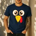 Hilarious Turkey Halloween Thanksgiving Teacher Nurse Men's Casual T-Shirt Navy Hilarious Turkey Halloween Thanksgiving Teacher Nurse Men's Casual T-Shirt Navy