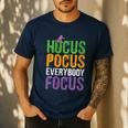 Hocus Pocus Everybody Focus Teacher Halloween Men's Casual T-Shirt Navy Hocus Pocus Everybody Focus Teacher Halloween Men's Casual T-Shirt Navy