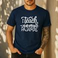 Homeschool Mom Teacher I Teach In My Pajamas For Women Men's Casual T-Shirt Navy Homeschool Mom Teacher I Teach In My Pajamas For Women Men's Casual T-Shirt Navy