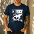 Horse Riding Teacher Rider Lover Equestrian Men Women Kids Men's Casual T-Shirt Navy
