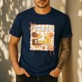 Humpty Dumpty Had A Great Fall Teacher Thanksgiving Autumn Men's Casual T-Shirt Navy