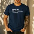 Hyphenated Irony Joke English Grammar Teachers Gag Men's Casual T-Shirt Navy
