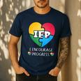 IEP I Encourage Progress Special Education School Teacher Men's Casual T-Shirt Navy IEP I Encourage Progress Special Education School Teacher Men's Casual T-Shirt Navy