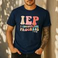 IEP I Encourage Progress Special Education Teacher Graphics Men's Casual T-Shirt Navy IEP I Encourage Progress Special Education Teacher Graphics Men's Casual T-Shirt Navy
