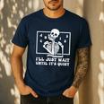I'Ll Just Wait Until It's Quiet Teacher Men Women Men's Casual T-Shirt Navy