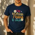 I’m Bilingual I Haha And Jaja Spanish Teacher Bilingual For Men Women Girls Kids Men's Casual T-Shirt Navy