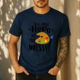 I'm Just Here To Get Messy Art Teacher Artist Painting Men's Casual T-Shirt Navy