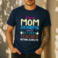 I'm Mom Grandma And A Retired Teacher Nothing Scares Me Men Women Men's Casual T-Shirt Navy
