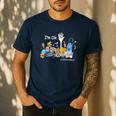 I'm Ok Lunch Lady Life Cafeteria Crew Teacher Women Men's Casual T-Shirt Navy