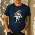 I'm The Science Teacher Elf Family Matching Group Christmas Men's Casual T-Shirt Navy