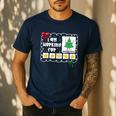 I'm Working For Christmas Break 5 Stars Christmas Teacher Men's Casual T-Shirt Navy