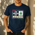 I'm Working For Christmas Break 5 Stars Christmas Teacher Men's Casual T-Shirt Navy