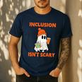 Inclusion Isn't Scary Shirt Halloween SLP Sped Teacher Men's Casual T-Shirt Navy Inclusion Isn't Scary Shirt Halloween SLP Sped Teacher Men's Casual T-Shirt Navy