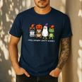Inclusion Isn't Scary SLP Halloween Sped Teacher Animal Men's Casual T-Shirt Navy