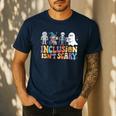 Inclusion Isn't Scary SLP Halloween Sped Teacher Men's Casual T-Shirt Navy