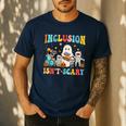 Inclusion Isn't Scary SLP Halloween Sped Teacher Therapy Men's Casual T-Shirt Navy Inclusion Isn't Scary SLP Halloween Sped Teacher Therapy Men's Casual T-Shirt Navy