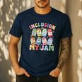 Inclusion Is My Jam SPED Teacher Special Education Life Men's Casual T-Shirt Navy Inclusion Is My Jam SPED Teacher Special Education Life Men's Casual T-Shirt Navy
