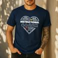 Instructional Coach Heart Teachers Appreciation Men's Casual T-Shirt Navy Instructional Coach Heart Teachers Appreciation Men's Casual T-Shirt Navy