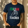 Italian Teacher Italy Italia Back To School First Day Men's Casual T-Shirt Navy Italian Teacher Italy Italia Back To School First Day Men's Casual T-Shirt Navy