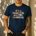 It's Beautiful Day For Learning Retro Teacher Women Men Men's Casual T-Shirt Navy