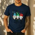 It's Fine We'Re Fine Gnome Pre-K Teacher Christmas Light For Men Women Men's Casual T-Shirt Navy