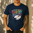It's A Good Day To Make Some Art Artist Drawing Teacher Men's Casual T-Shirt Navy