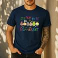 It's Ok To Be Different Apple Teacher Autism Awareness Men's Casual T-Shirt Navy It's Ok To Be Different Apple Teacher Autism Awareness Men's Casual T-Shirt Navy