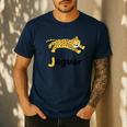 J Is For Jaguar ABC Alphabet T-Shirt For Teachers Students Men's Casual T-Shirt Navy J Is For Jaguar ABC Alphabet T-Shirt For Teachers Students Men's Casual T-Shirt Navy