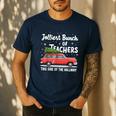 Jolliest Bunch Of Teachers This Side Of The Hallway Xmas PJ Men's Casual T-Shirt Navy