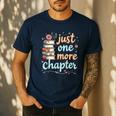 Just One More Chapter Book Reading Floral Teacher Book Lover Men's Casual T-Shirt Navy Just One More Chapter Book Reading Floral Teacher Book Lover Men's Casual T-Shirt Navy