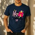 K Is For Kindergarten Teacher Coquette Bow Back To School Men's Casual T-Shirt Navy K Is For Kindergarten Teacher Coquette Bow Back To School Men's Casual T-Shirt Navy