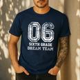 Kids Hello Sixth Back To School 6th Grade Dream Team Teacher Men's Casual T-Shirt Navy Kids Hello Sixth Back To School 6th Grade Dream Team Teacher Men's Casual T-Shirt Navy