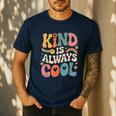 Kind Is Always Cool Teacher Graphic Tees Choose Kindness Men's Casual T-Shirt Navy