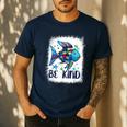 Be Kind Rainbow Fish Teacher Life Back To School Teaching Men Women Men's Casual T-Shirt Navy Be Kind Rainbow Fish Teacher Life Back To School Teaching Men Women Men's Casual T-Shirt Navy