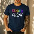 Kinder Crew Kindergarten Teacher 1st Day Of School Men's Casual T-Shirt Navy