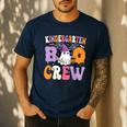 Kindergarten Boo Crew Spooky Kindergarten Halloween Teacher Men's Casual T-Shirt Navy Kindergarten Boo Crew Spooky Kindergarten Halloween Teacher Men's Casual T-Shirt Navy