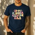 In My Kindergarten Era Retro Back To School Teacher Student Men's Casual T-Shirt Navy In My Kindergarten Era Retro Back To School Teacher Student Men's Casual T-Shirt Navy