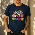 Kindergarten Rainbow Girls Boys Teacher Team Kinder Squad Men's Casual T-Shirt Navy Kindergarten Rainbow Girls Boys Teacher Team Kinder Squad Men's Casual T-Shirt Navy
