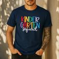 Kindergarten Squad Team Crew Teacher Back To School Men's Casual T-Shirt Navy Kindergarten Squad Team Crew Teacher Back To School Men's Casual T-Shirt Navy