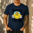 Kindergarten Teacher Hippie Smile Face Back School Men's Casual T-Shirt Navy Kindergarten Teacher Hippie Smile Face Back School Men's Casual T-Shirt Navy
