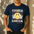 Kindergarten Teacher Team Hippie Smile Face Back To School Men's Casual T-Shirt Navy