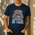 Kindergarten Teacher Tiny Humans Pre-School Teacher Men's Casual T-Shirt Navy