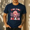 Kiss Your Brain Valentines Test Day Teacher Squad Kids Men's Casual T-Shirt Navy Kiss Your Brain Valentines Test Day Teacher Squad Kids Men's Casual T-Shirt Navy