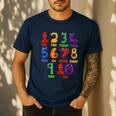 Learning Math Numbers Counting Back To School Teacher For Men Women Girls Kids Men's Casual T-Shirt Navy Learning Math Numbers Counting Back To School Teacher For Men Women Girls Kids Men's Casual T-Shirt Navy