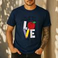 Let All That You Do Be Done In Love Christian Teacher Men's Casual T-Shirt Navy Let All That You Do Be Done In Love Christian Teacher Men's Casual T-Shirt Navy