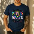 Let The Games Field Day Begin Tie Dye Adults Teacher Kids Men's Casual T-Shirt Navy
